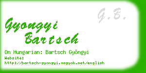 gyongyi bartsch business card